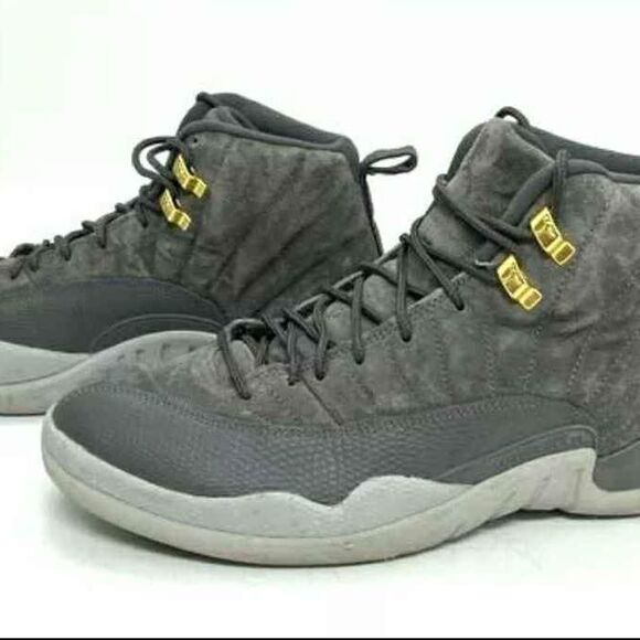 Nike Air Jordan 12 Retro Dark Gray Suede Sneakers Tennis Shoes- Men 10 COA main image 8